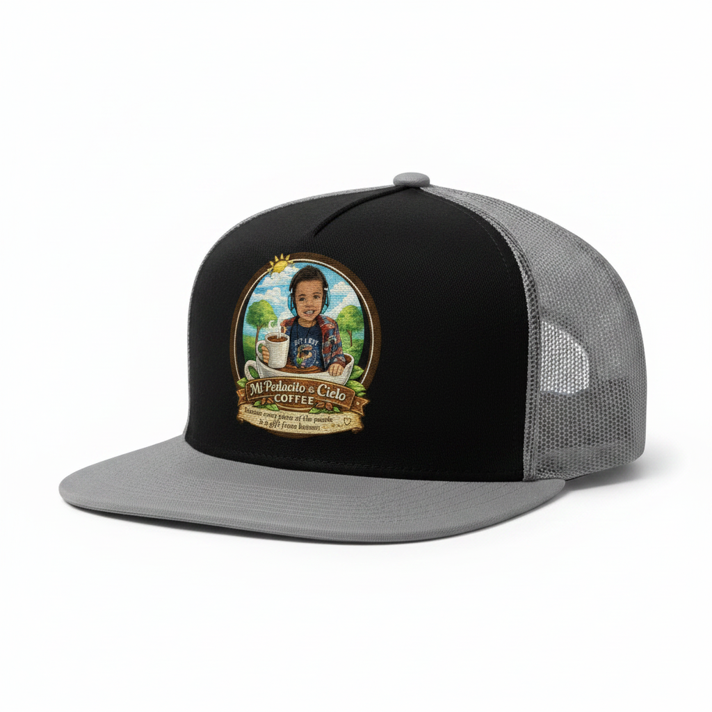 Flat Bill Cap - Black/Grey