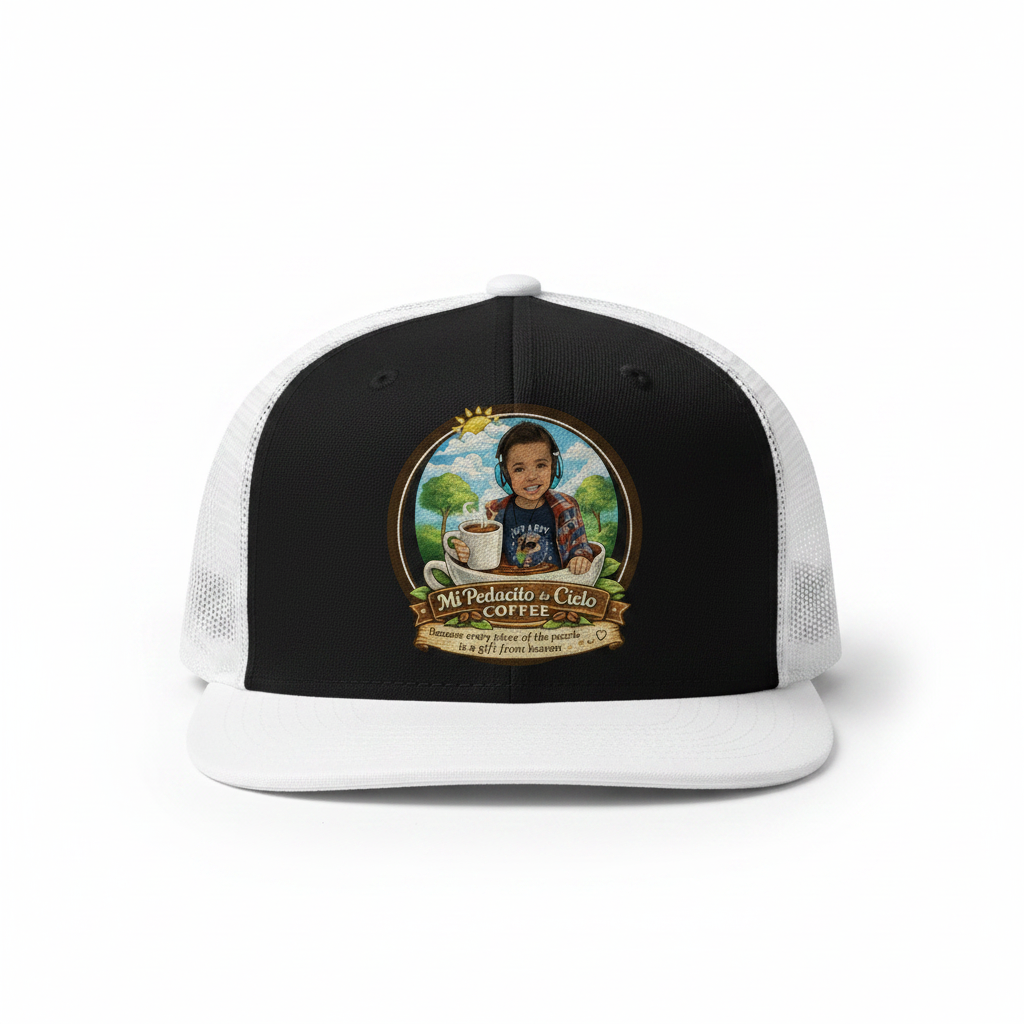 Snapback Hat - Black/White/White