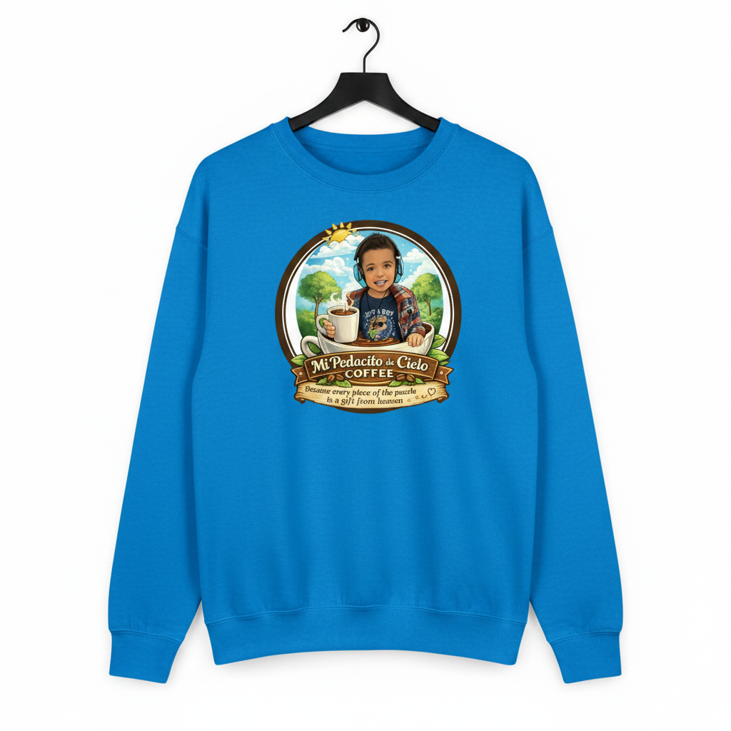 Unisex Garment-Dyed Sweatshirt - Flo Blue