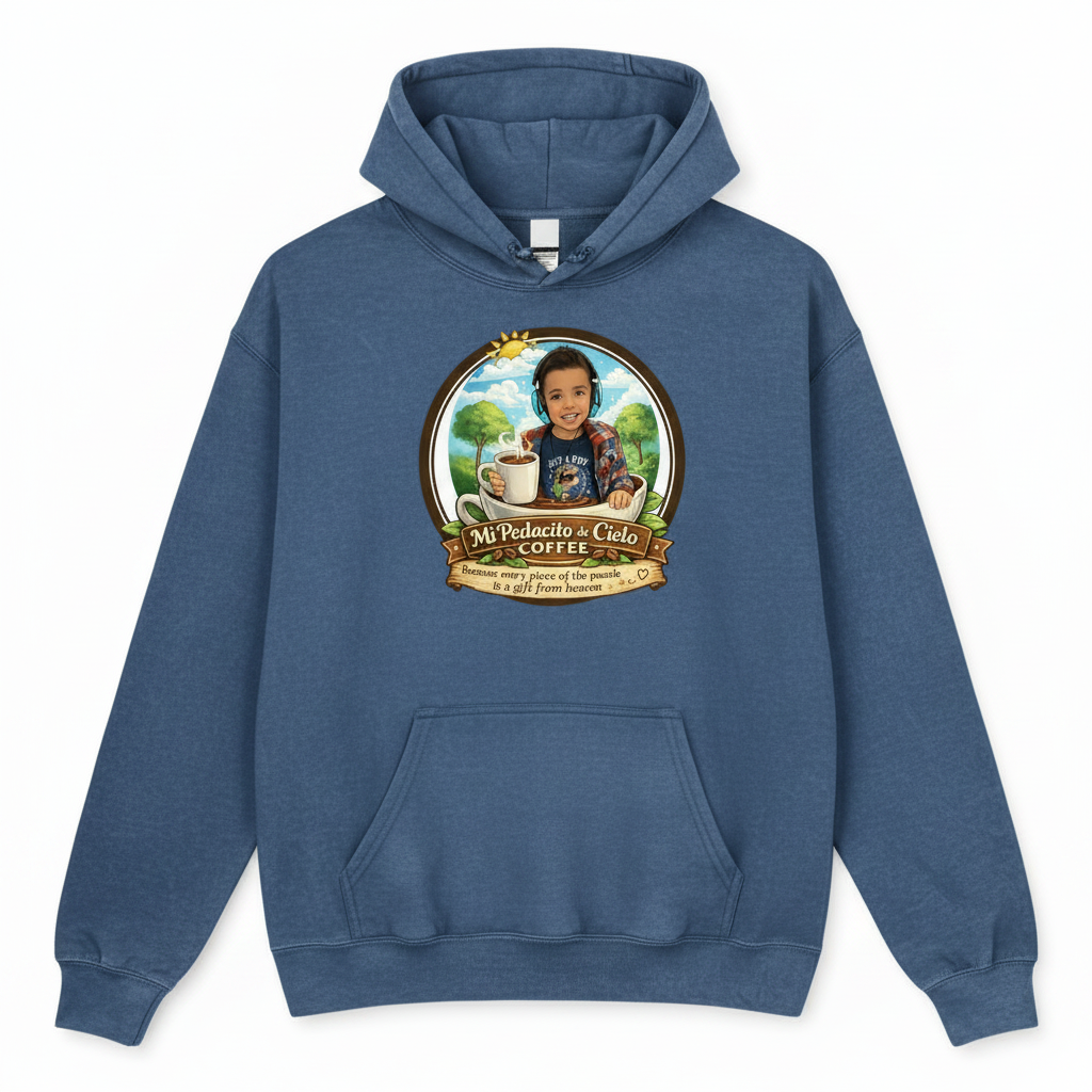 Unisex Garment-Dyed Hoodie - Blue Jean