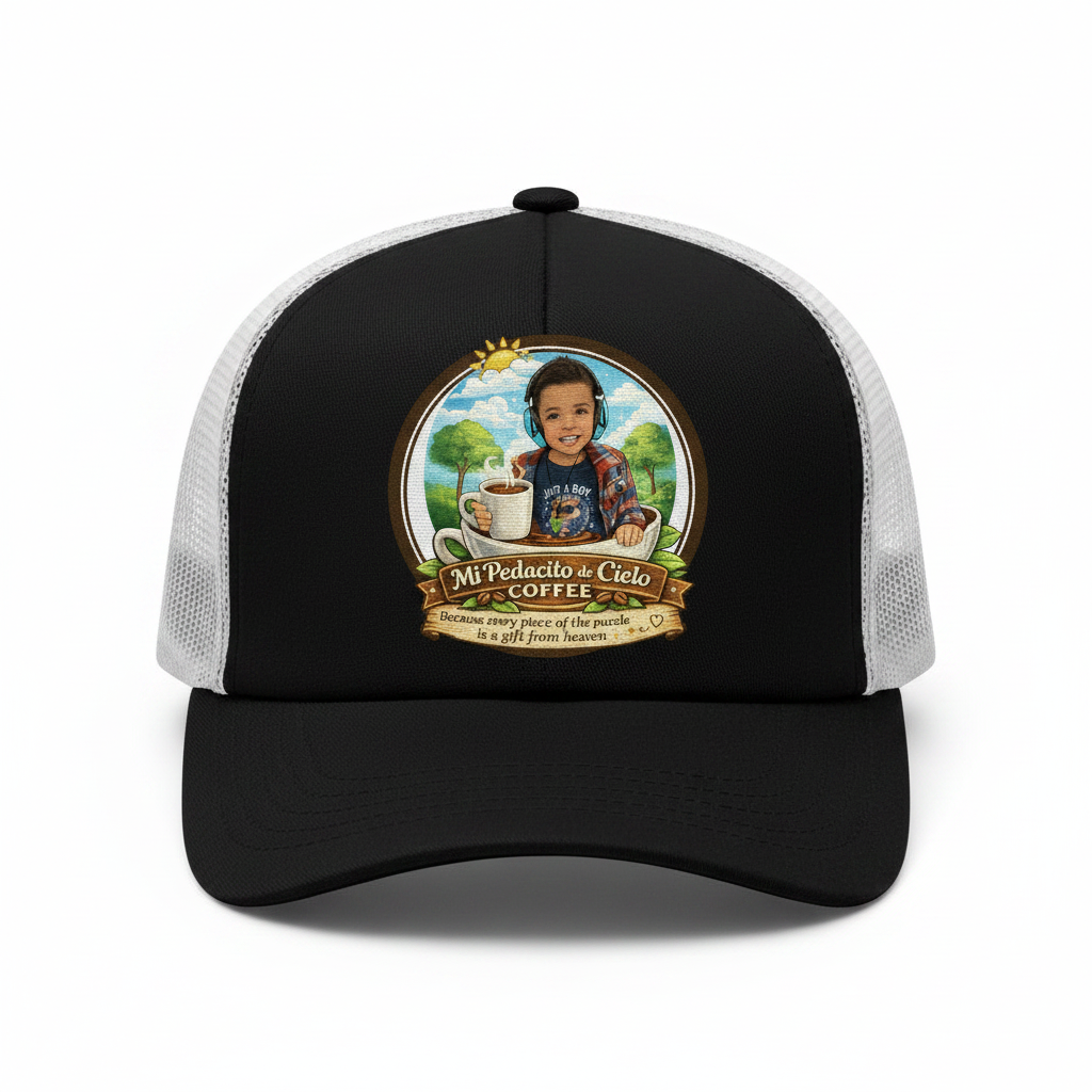Trucker Cap - Black/White/Black